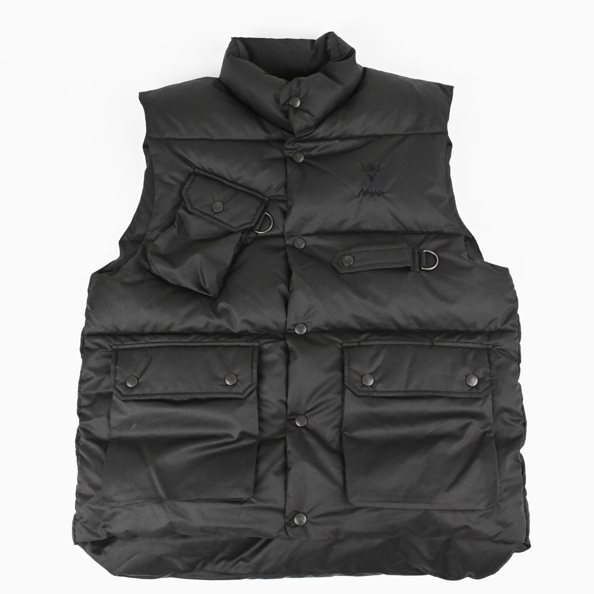 South2 West8×NANGA River Trek Down Vest - PE Ripstop Black– BASIES